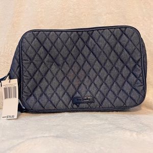 Vera Bradley Large Blush and Brush Case MOONLIGHT BLUE BNWT